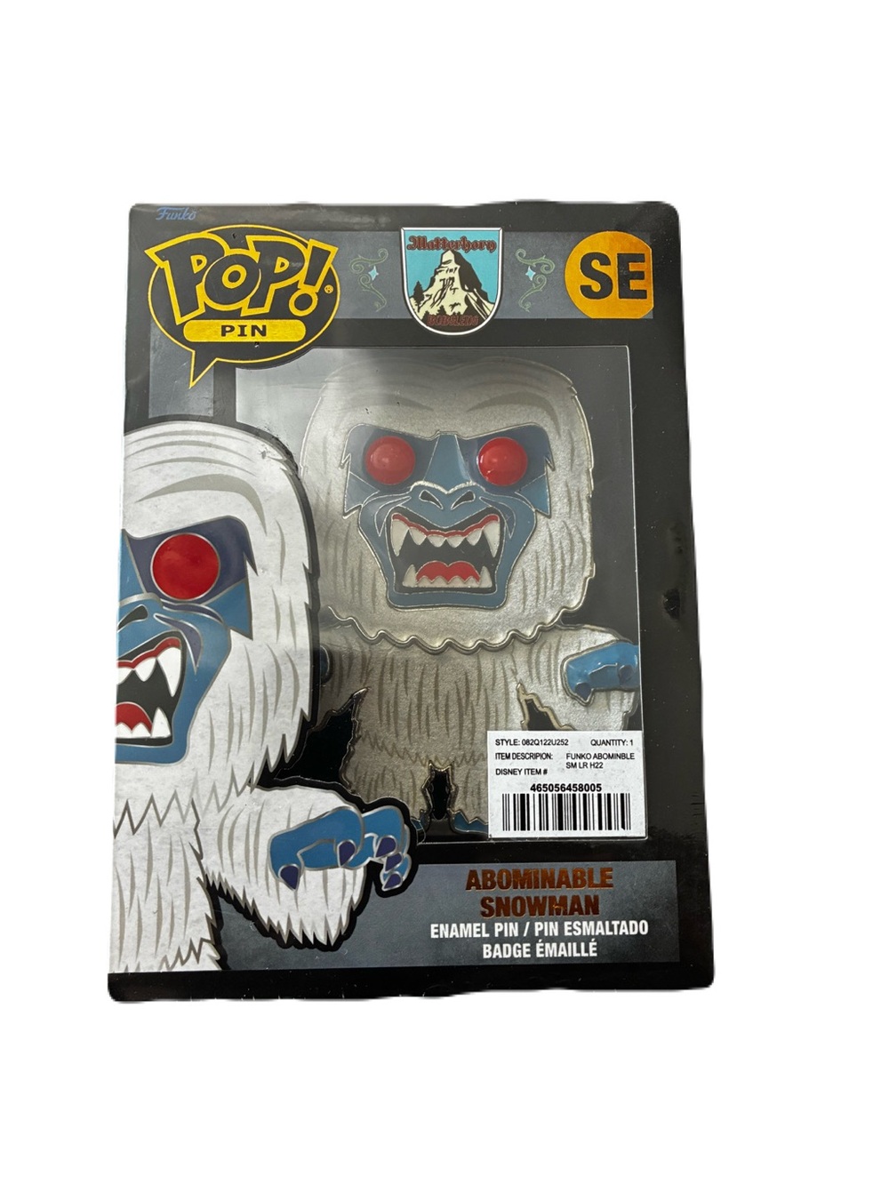 Disney Parks Exclusive Funko Pop! Pin — Matterhorn Abominable Snowman Harold